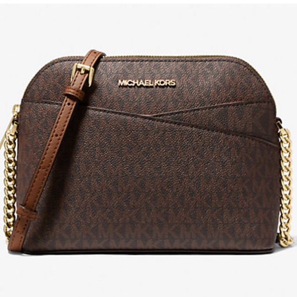 NWT Michael Kors Jet Set Travel Medium Logo DomeCrossbody Bag